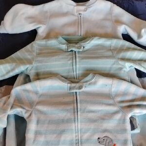 Carter's Blue and White Checkered Baby Onesie